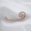 New  Rose Gold Fine Brooch For Women Creative Fashion Wedding Jewelry Unique Hollow Natural Zircon Boutonniere