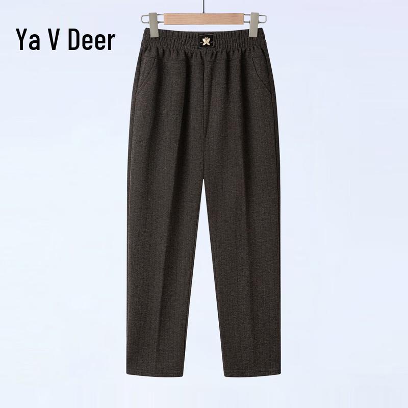 

Yalu Middle-Aged Women s Plus Size Casual Straight Pants 7XL