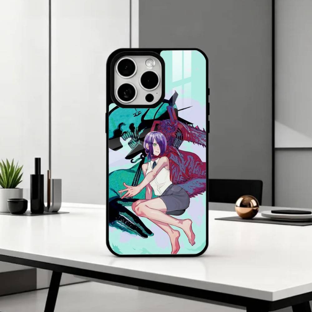 C-Chainsaw Man R-Reze A-Arc    Phone Case For iPhone17,16,15,14,13,12,11 Plus,Pro Max Magnetic For Magsafe Wireless Charging