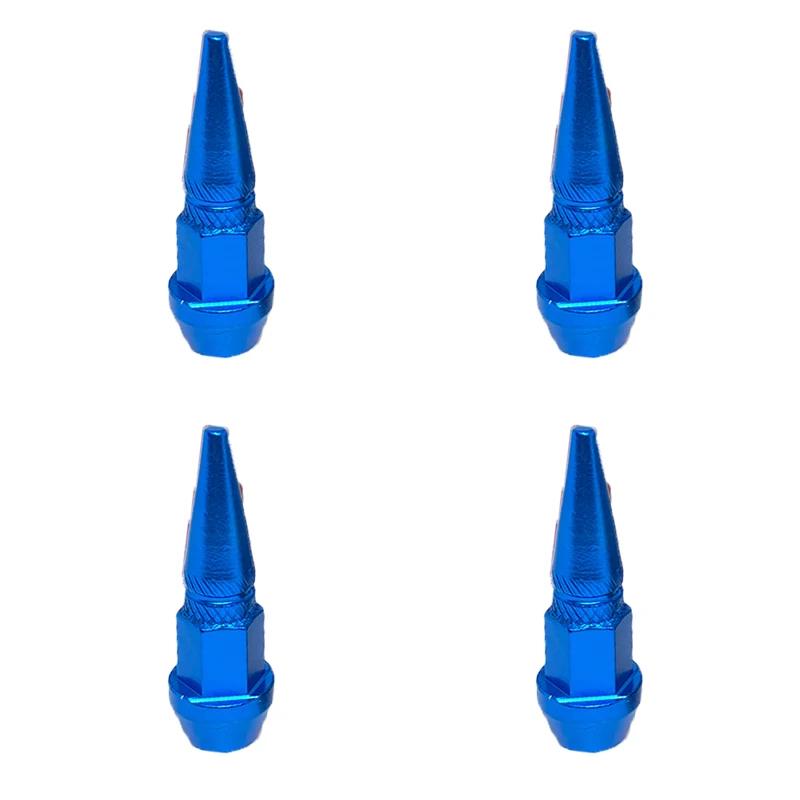 1/4Pcs Bullet Valve Caps Car Motorcycle Wheel Tire Valve Caps Dustproof Cover 45mm Spiked Valve Caps Auto Exterior Accessories