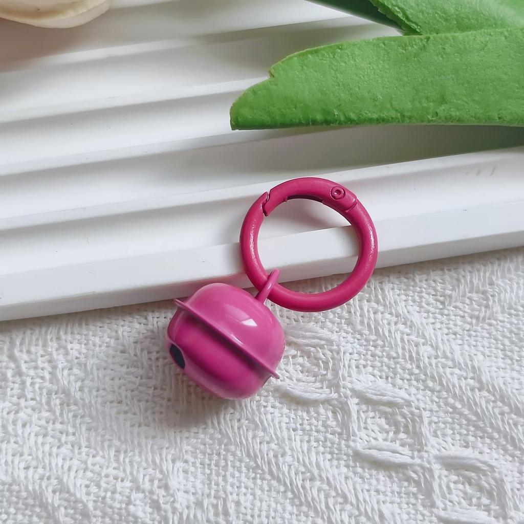 Portachiavi Ciondolo Campanella Colore Caramella con Moschettone a Molla Smaltato per Gioielli Fai da Te e Accessori per Borse
