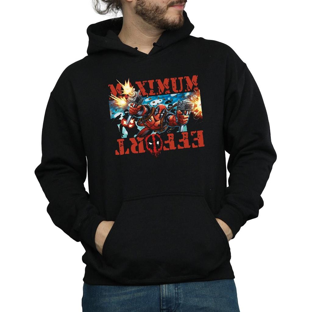 Marvel Mens Deadpool Maximum Effort Hoodie