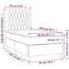 VidaXL Sommier à Lattes de Lit avec Matelas et LED, Lit Rembourré, Lit Simple, Lit Adulte de Chambre à Coucher Intérieur, 3135091