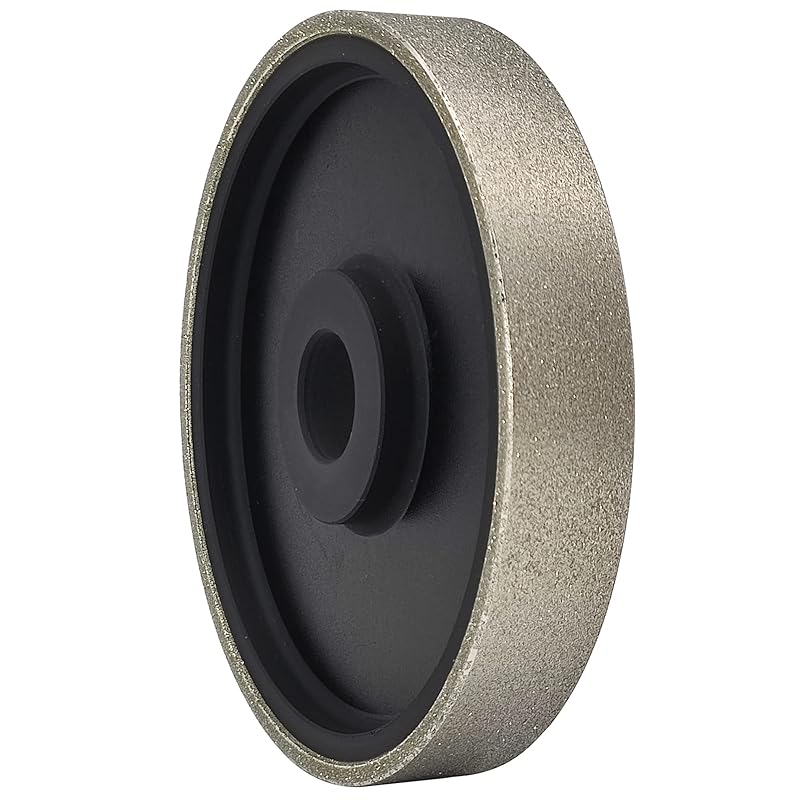 Diamond Lapidary Jewelry Grinding Wheel 6 Inch with 1 Inch Arbor Hole, Diamond Grinding Wheel for Gem, Marble, Granite, Glass, Ceramics, Cemented