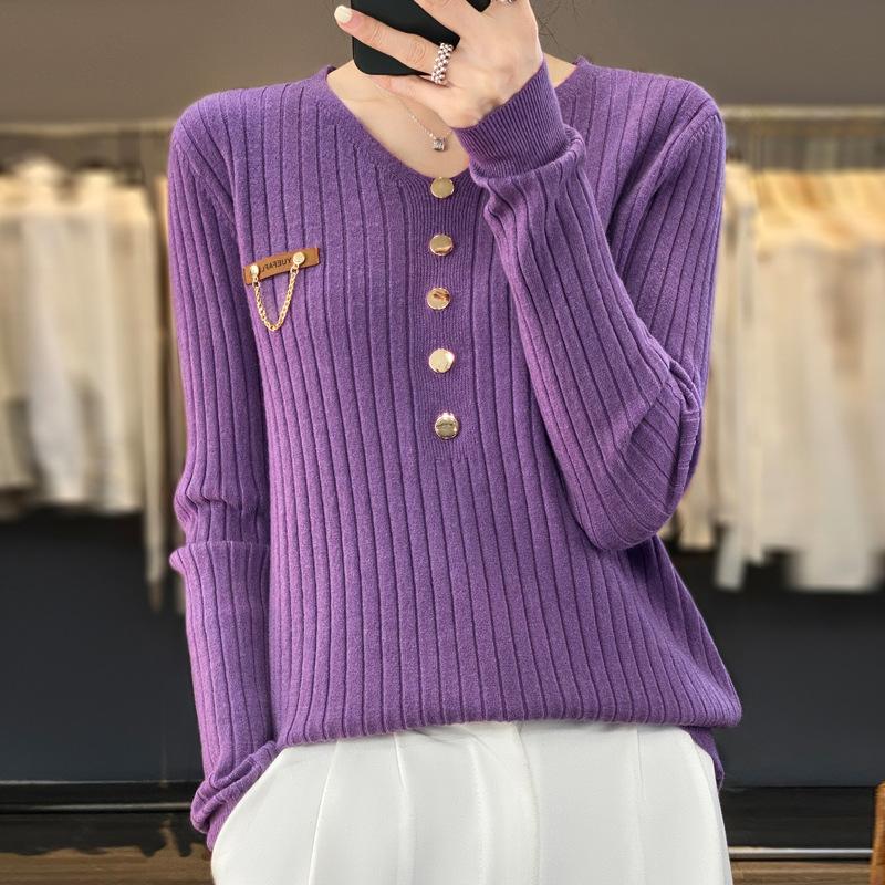 

V Tie Buckle Sweater Knitted Sweater Autumn and Winter New Loose Short Sleeves Thin Pullover Lazy Versatile Base XXL лимонно-жовтий колір