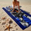 Mecha Armor Robotic Design Beach Towel, Super Soft Microfiber, Gift for Her/Him, Birthday, for Pool, Beach, Travel, Home Decor Fan gifts