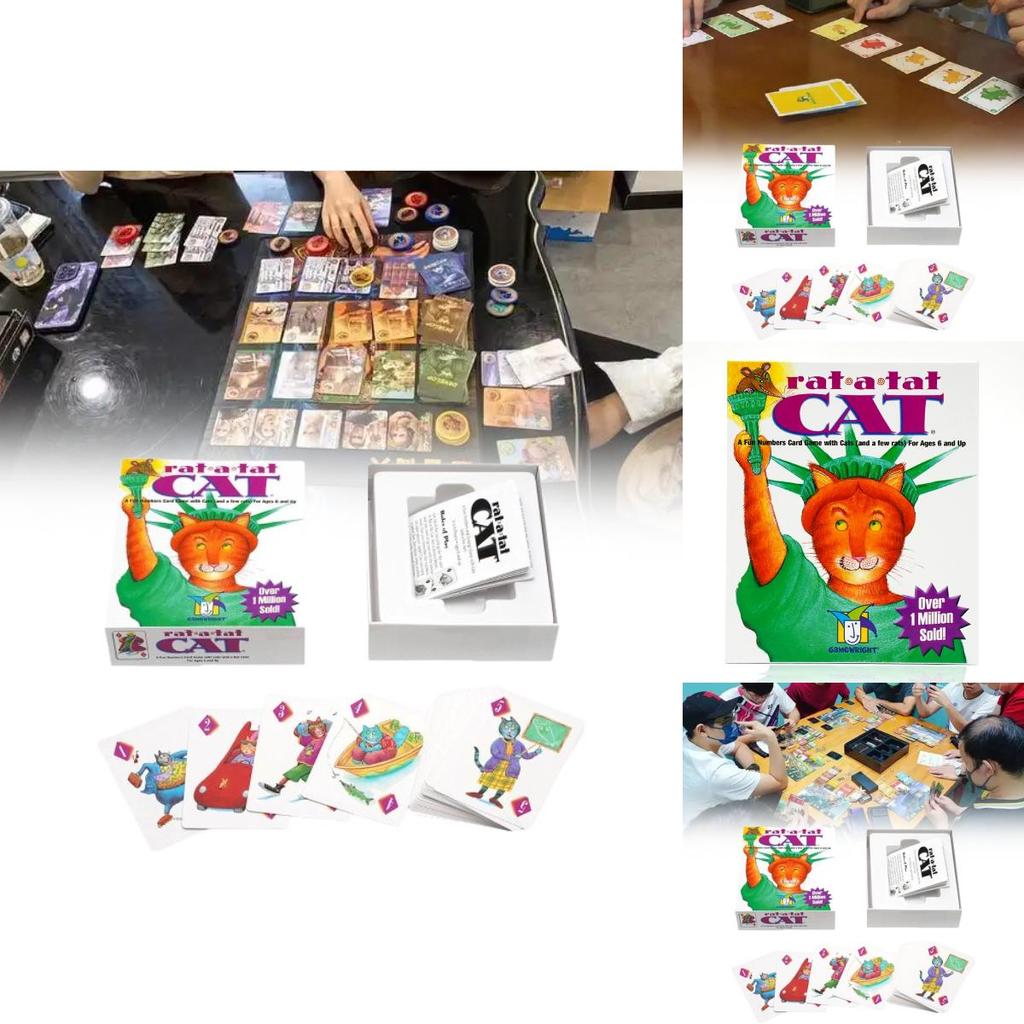 Jogo de Cartas Rat A Tat Cat Para Reunião Familiar Divertida Adereços de Jogo Brinquedo