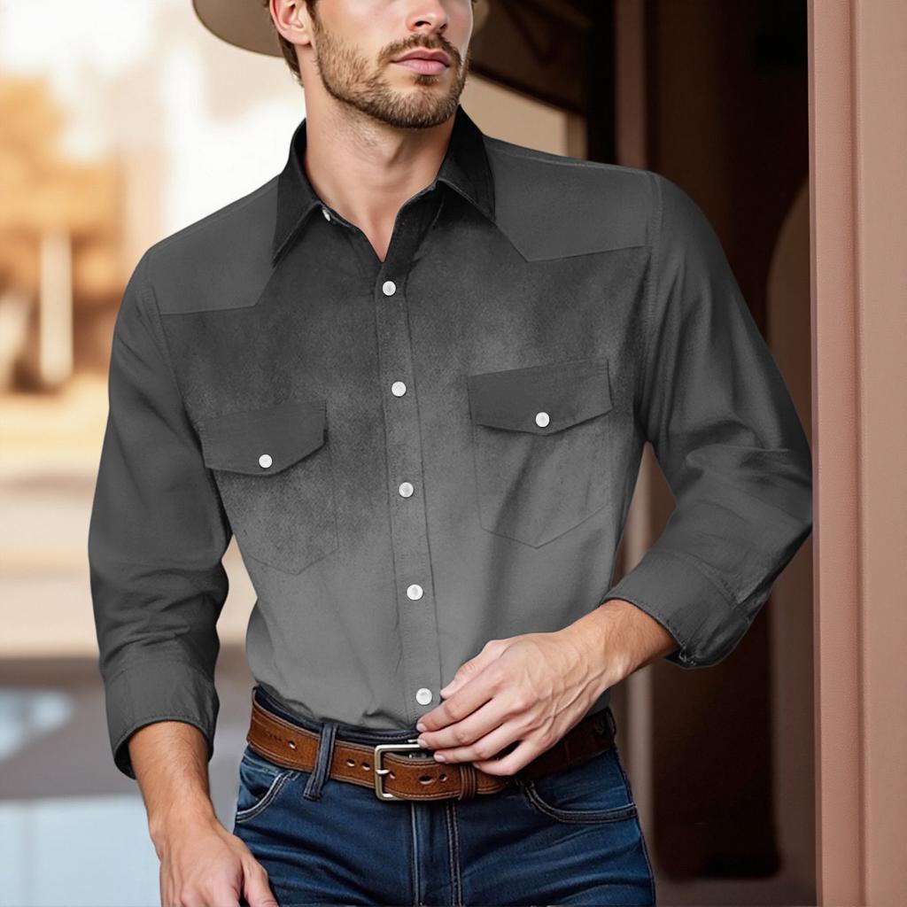 Men'S Fashionable Lapel And Shoulder Length Short Sleeved Casual Top