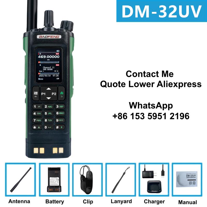 DMR GPS 10W DM-32UV BAOFENG DM32 Walkie Talkie Multi Band TDMR Slot Dublu de Timp Copiere Frecvență Wireless Tip-C AM/FM Radio Bidirecțional EURO