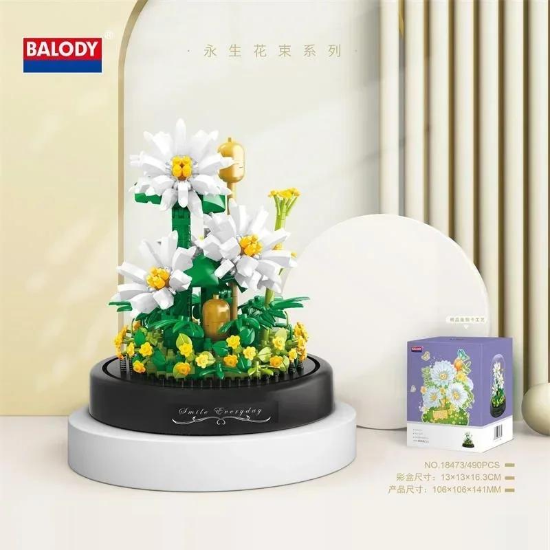 Mini Blocks Simulation Flowers Building Bricks Eternal Plant Preserved Fresh Rose Artificial Sakura Adult Toy Gift Girl Present