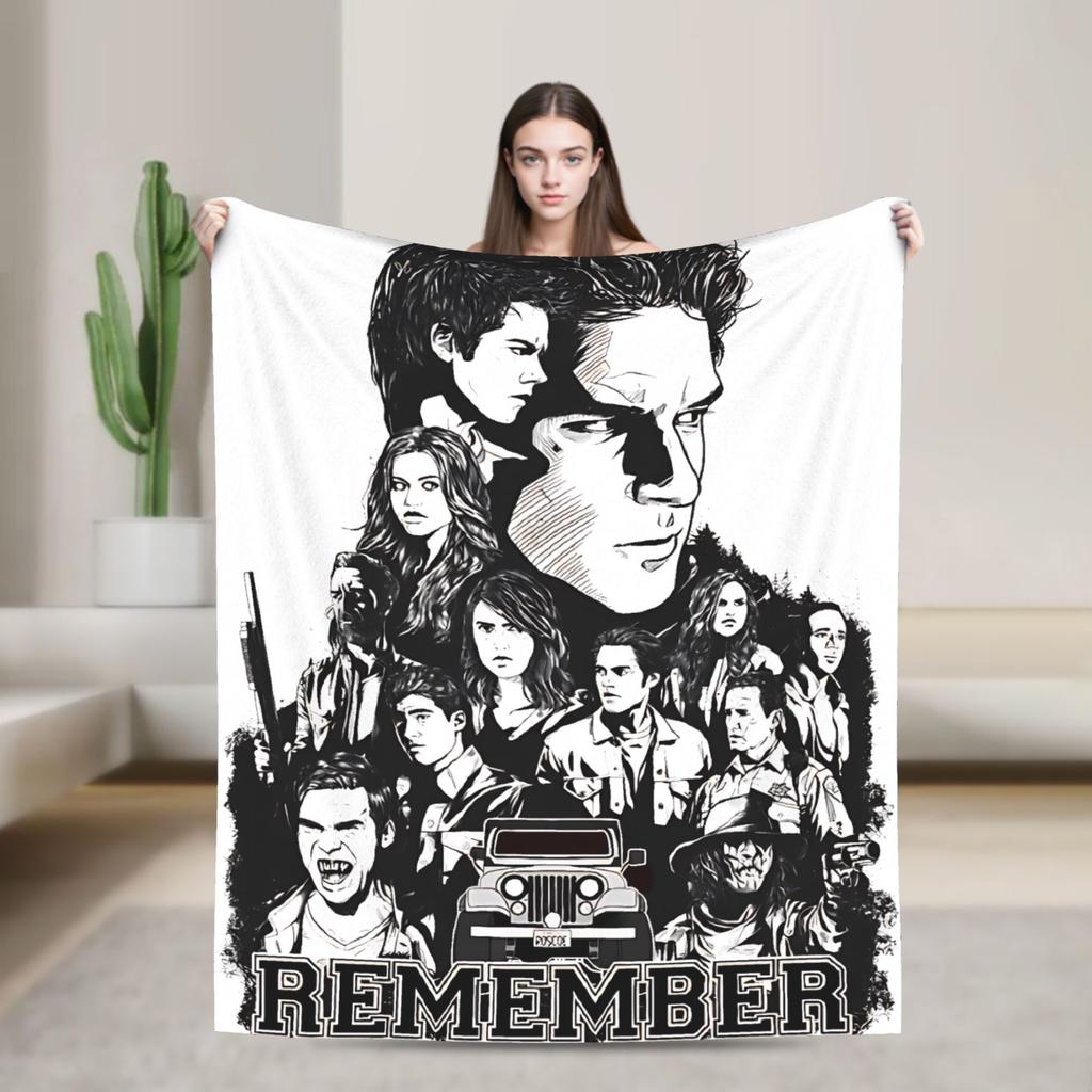 Revelations Teen Wolf Blanket  Travel Flannel Throw Blanket For Living Room Super Soft Design Quality Bedspread Birthday Present