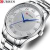 CURREN 8409 Men's Waterproof Steel Band Quartz Watch with Roman Numeral Dial