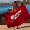 LOGO M-Milwaukees Mode Mikrofaser Decke Schnelltrocknend Strandtücher Übergröße Druck Super Saugfähig Pooltuch Decke