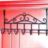 Over The Door Hook Rack No Drilling Wall Mounted Storage Organizer Heavy Duty Metal Door Hanger for Clothes Bags Towels and Accessories