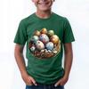 Children's Tops Boys Girls Easter Print Short-sleeved T-shirt Tops Bottoming Shirt