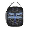 Bunte Mandala Libelle Isolierte Lunchtasche für Damen Kinder Tragbare Lebensmittelboxen Thermische Lunchbox Tragetasche