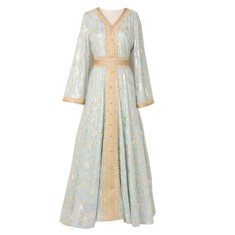 

Дубайская одежда Женское платье Абу-Даби Ближний Восток ОАЭ Египет Одежда для путешествий Платье больших размеров Длинное платье