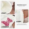 Embroidered butterfly knitted hat women's warm cold hat big head circumference ear protection pullover hat versatile bag head wool hat
