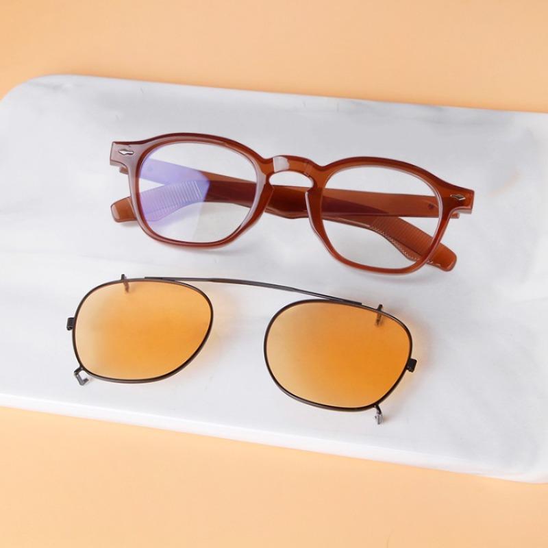 

Винтажные заклепки Стимпанк Клипсы Солнцезащитные очки Женские Мужские Классические Квадратные Съемные Откидные Поляризованные Линзы Солнцезащитные очки UV400