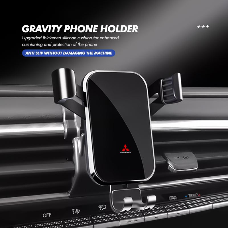 Car Logo Air Vent Universal Auto Phone Holder Interior Accessories For Mitsubishi Lancer ASX Pajero Mirage Attrage Xpander