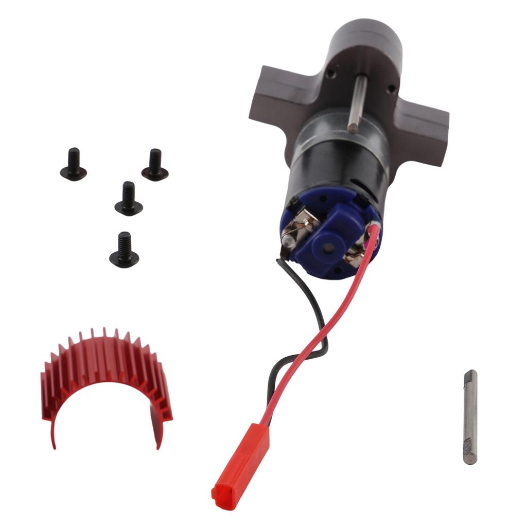 A71Z 370 Brushed Motor+Alloy Heat Sink Gear Box Set With Steel Gears For WPL Henglong C14 C24 B14 B24 B16 B36 4X4 6X6 Upgraded P