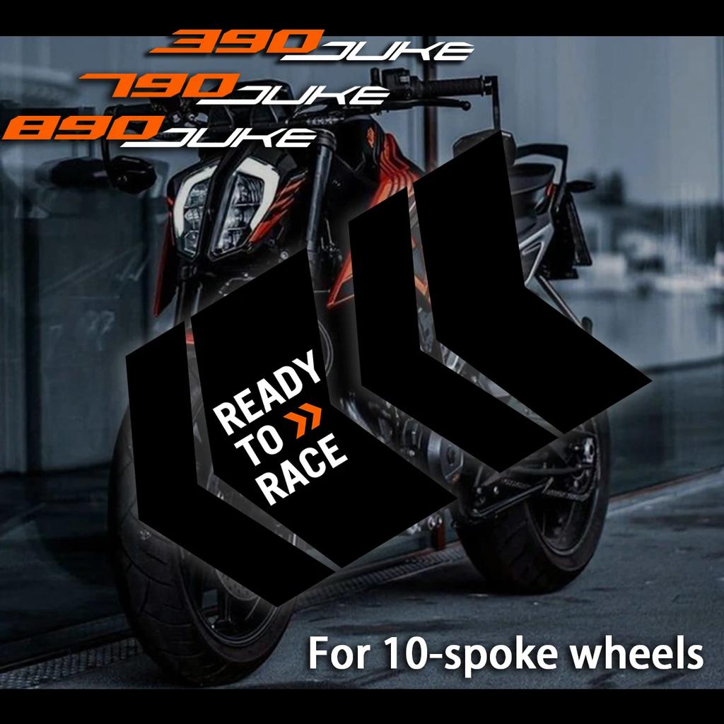 AnoleSti Motorcycle Wheel Sticker Hub Decals Rim Stripe Tape For KTM Super Duke 1290 Duke 890 790 690 390 Racing Ready To Race
