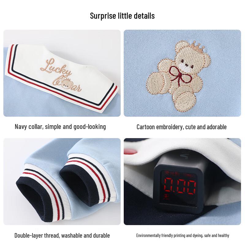 DUUDUU Boys' Naval Style Two-Piece Set