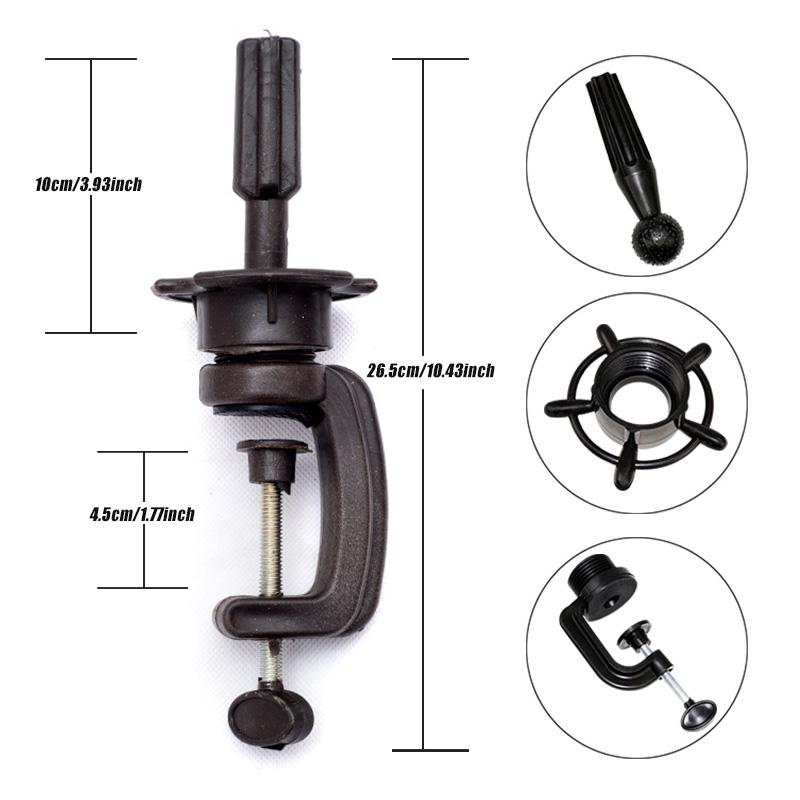 Mannequin Head Stand Cosmetology Manikin Stand Mannequin Head Holder Clamp Black Wig Stand Holder