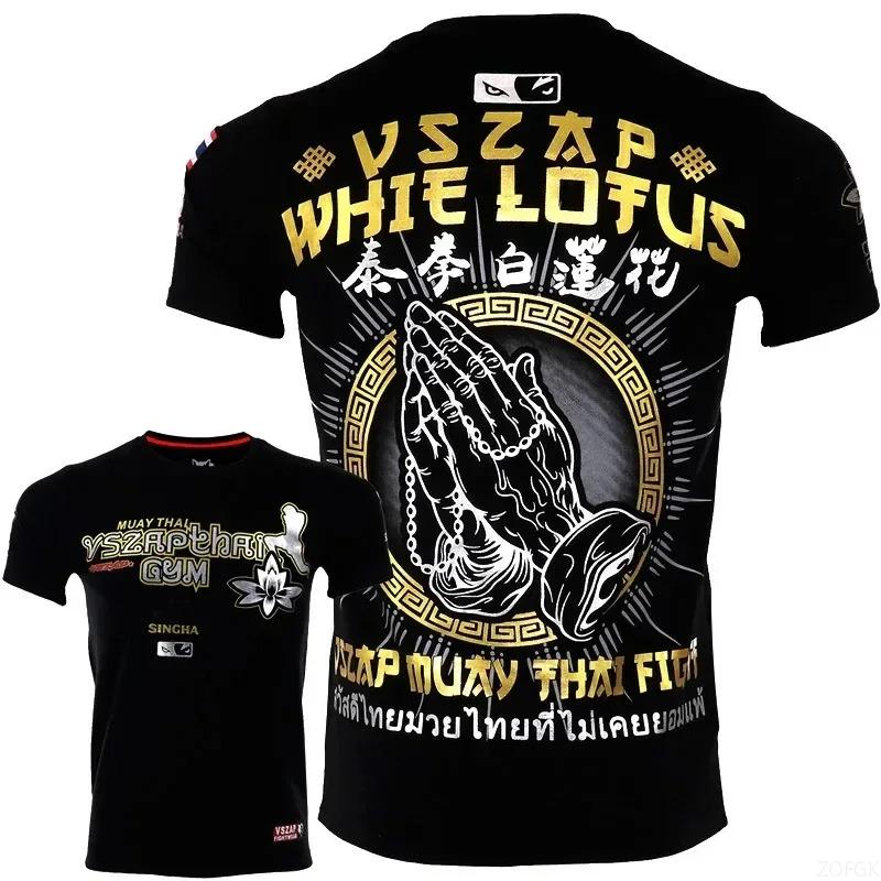 3D-Druck Sport Schnelltrocknend Atmungsaktiv Herren T-Shirt Brazilian Jiu-jitsu MMA Boxen Training Muay Thai Kampf Street Kurzarm