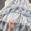 Women Floral Spaghetti Strap Dress Elastic Ruched Sexy Hollow Backless Party Dress Summer Boho Vacation Beach Sundress