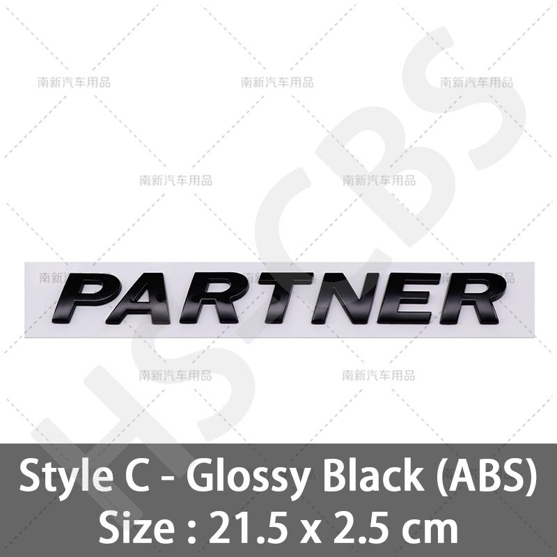 

ABS 3D Partner Letter Emblem Car Rear Trunk Emblem Sticker Partner Logo Decor Body Car Styling Accessories