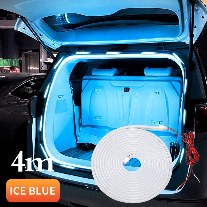 2/4M Silicone LED Car Trunk Light Flowing Inductive Ambient Tail Box Strip Decoration Auto Accessories