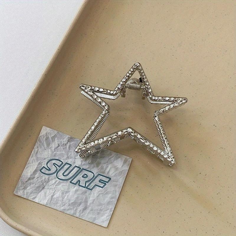 Clip a Pinza per Capelli Estiva da Donna in Metallo, Clip Grande a Pinna di Squalo per la Parte Posteriore della Testa, Esclusivo Fermaglio per Capelli, Nuovo Design Accessorio Pettine per Capelli