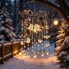 Indoor Outdoor Decorative Chimes Handmade Acrylic Wind for Christmas Window Decoration, Festive Hanging Wall Fireplace Accents Ornaments Outdoor,