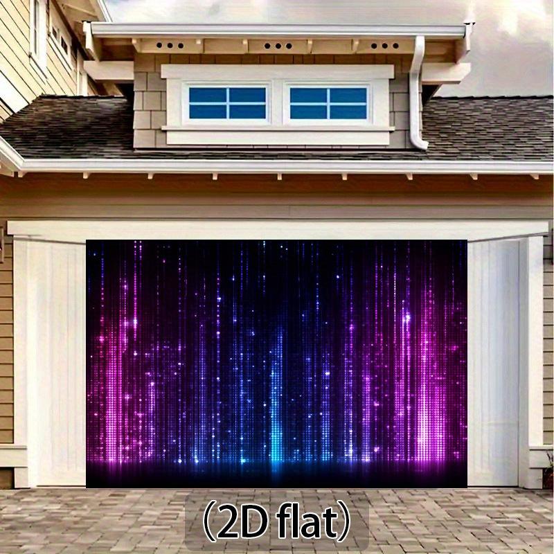 2D planar banner, 1 piece of a dazzling purple and blue stage-themed background, party banner, home decoration