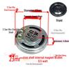 23mm Ultra-thin Iron Shell Speaker, 2.3cm Internal Magnet, 16 Ohm, 0.5W for Toy Walkie-talkie/Doorbell Earpiece