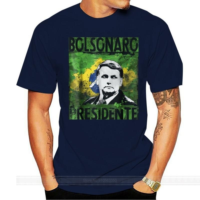 Bolsonaro Presidente Brasil TShirt Election MenS TShirt Clothing Canada Diy Prited Tee Shirt S