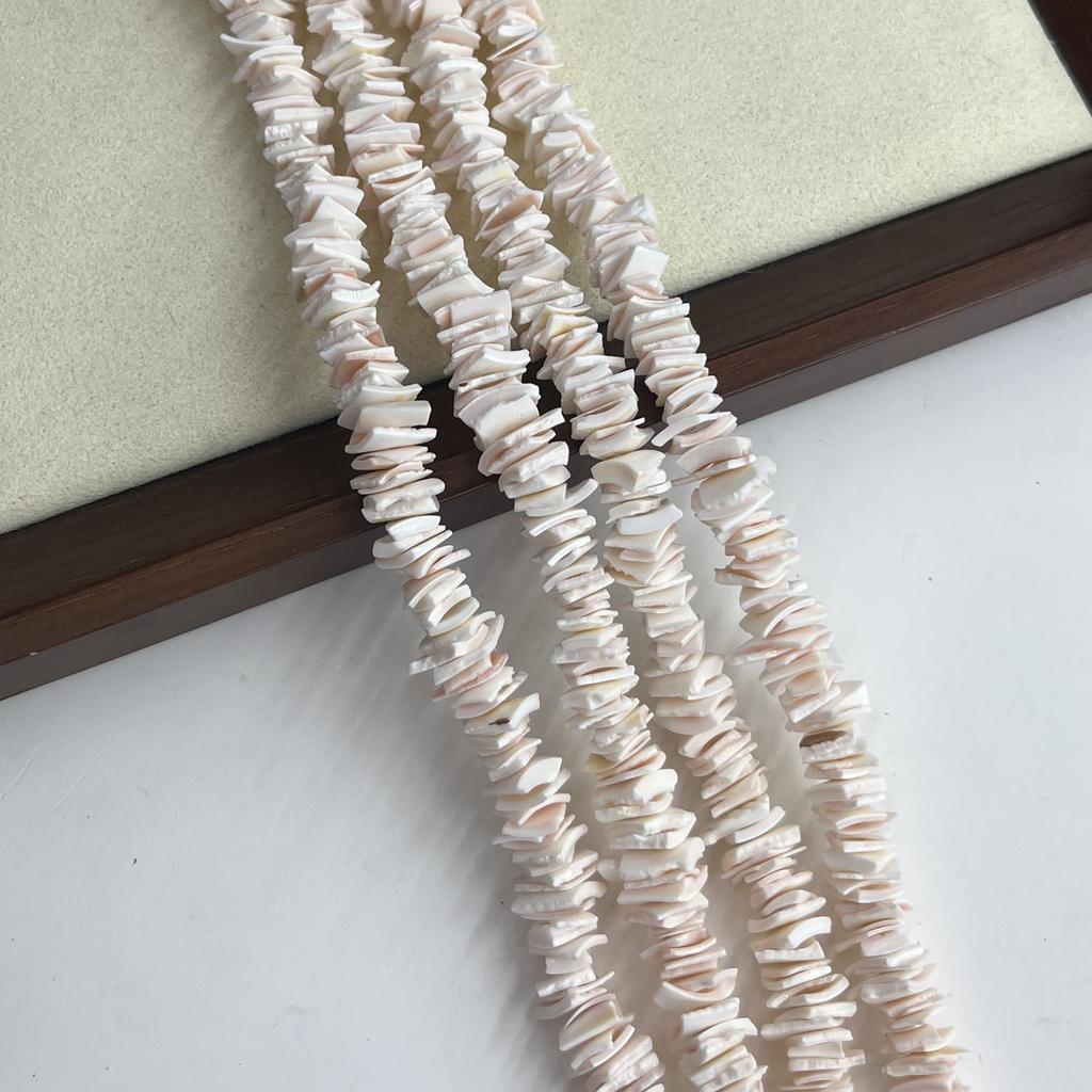 Natural Shell Beads, Fashion Handmade Irregular Loose Spacer Beads, 7-10mm, for DIY Necklace Bracelet Anklet Accessories, Creative Jewelry Making 38cm