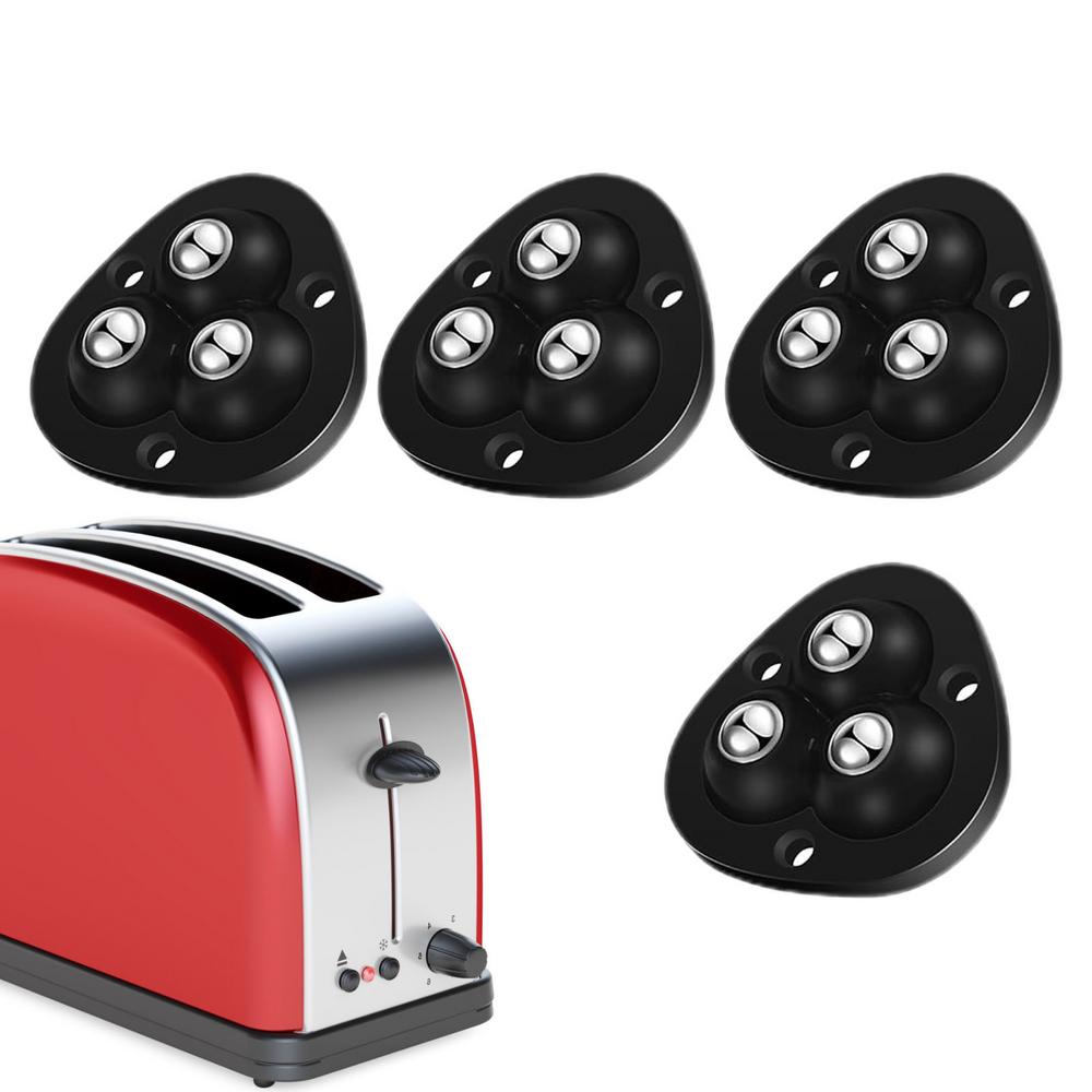 4/8PCS Self Adhesive Caster Mini Swivel Wheels Stainless Steel Universal Wheel 360° Rotation Pulley for Furniture Trash Can