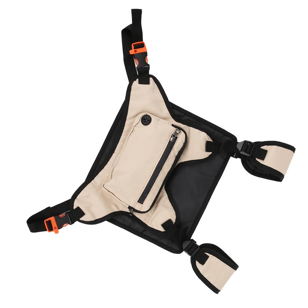 Outdoor Multifunction Tactics Chest Bag Nylon Khaki Leisure Sports Fitness Vest PackKhaki