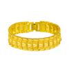 Men's 24K Gold-Plated Engraved Bracelet Watch Chain