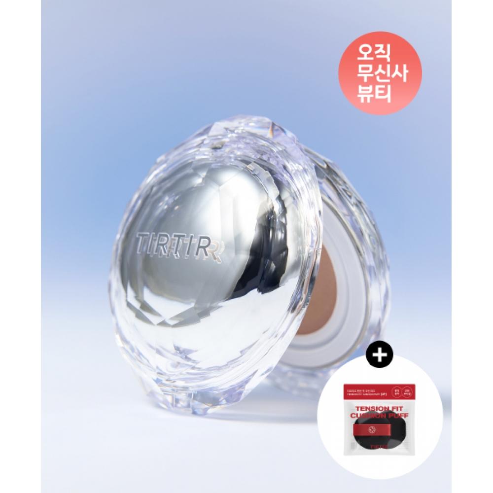 Tirtir Mask Fit Crystal Mesh Cushion + 2 Poederdonsjes en Sachet Inbegrepen 17C porcelain gray