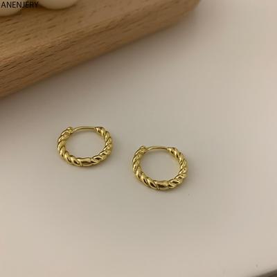 Twist Rope Hoop Earrings for Women Punk Earrings Fine Jewelry