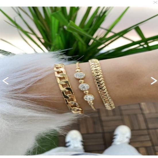 Women's Original 3 Pcs Bracelet Set Color Doesn't Discard Gift Packed