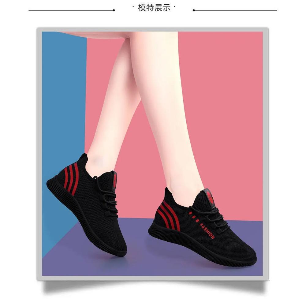 2024 new soft soled non slip shoes Women's breathable mesh footwear Fashion comfort ladies flat Casual lightweight sports shoes