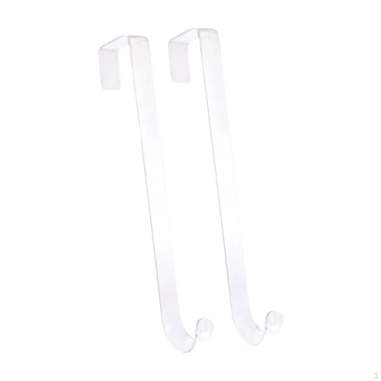 

2 Acrylic Wreath Hangers, Door Hooks, Welcome for Hanging Wreaths, No Required, Permanent Home 12inch