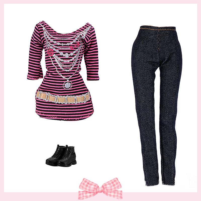 1/6 Κούκλες Ρούχα Κοντά Τοπ Τζιν Σύνολο Παπούτσια Γυαλιά Ηλίου Τσάντα Πλάτης για Κούκλες BJD 30 εκ. Αξεσουάρ Παιδικά Παιχνίδια Δώρα για Κορίτσια