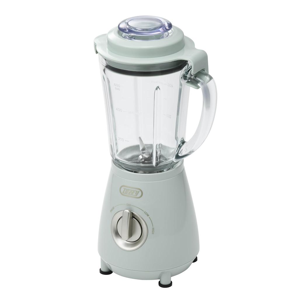 Toffy K-HBD2 Heat-Resistant Blender, Ice, Boiling Water (up to 120°C), Glass Jar, Smoothies, Soups, Dishwasher Safe, Two-Level Adjustment, Smoky Leaf