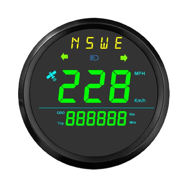 85mm Digital GPS Speedometer For Car Truck Boat Motorcycle Speed Gauge with GPS Antenna Odometer Trip KMH MPH Compass Gauge