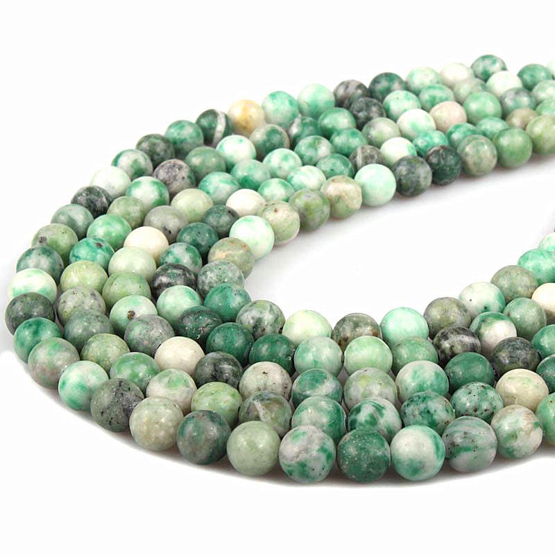 Natural Qinghai Jade Round Beads for DIY Jewelry Making - Handmade Semi-finished Accessories